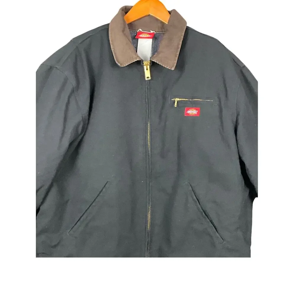 DICKIES VINTAGE Detroit Blanket Lined Insulated Canvas Jacket Coat Black XL Work